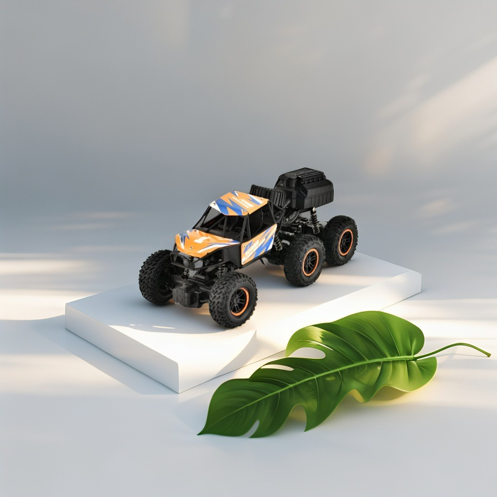 6-Wheel RC Monster Truck - Off-Road Climbing RC Car with Remote Control