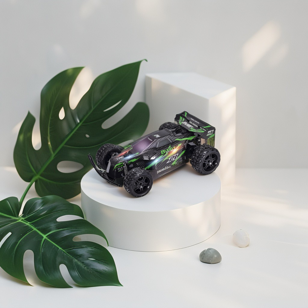 Green - 4WD Off-Road RC Buggy – High Speed Remote Control Car, Ready-to-Run Racing Truck with 2.4GHz Pistol Grip  LMI15484.