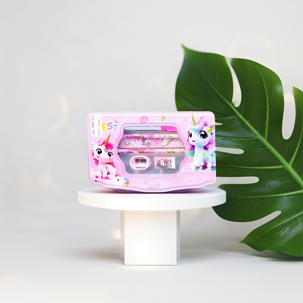 Cute Unicorn Hard Shell Pencil Case | 3D Design Stationery Pouch for Girls | Back to School Organizer Gift NOVHBC-1881120.