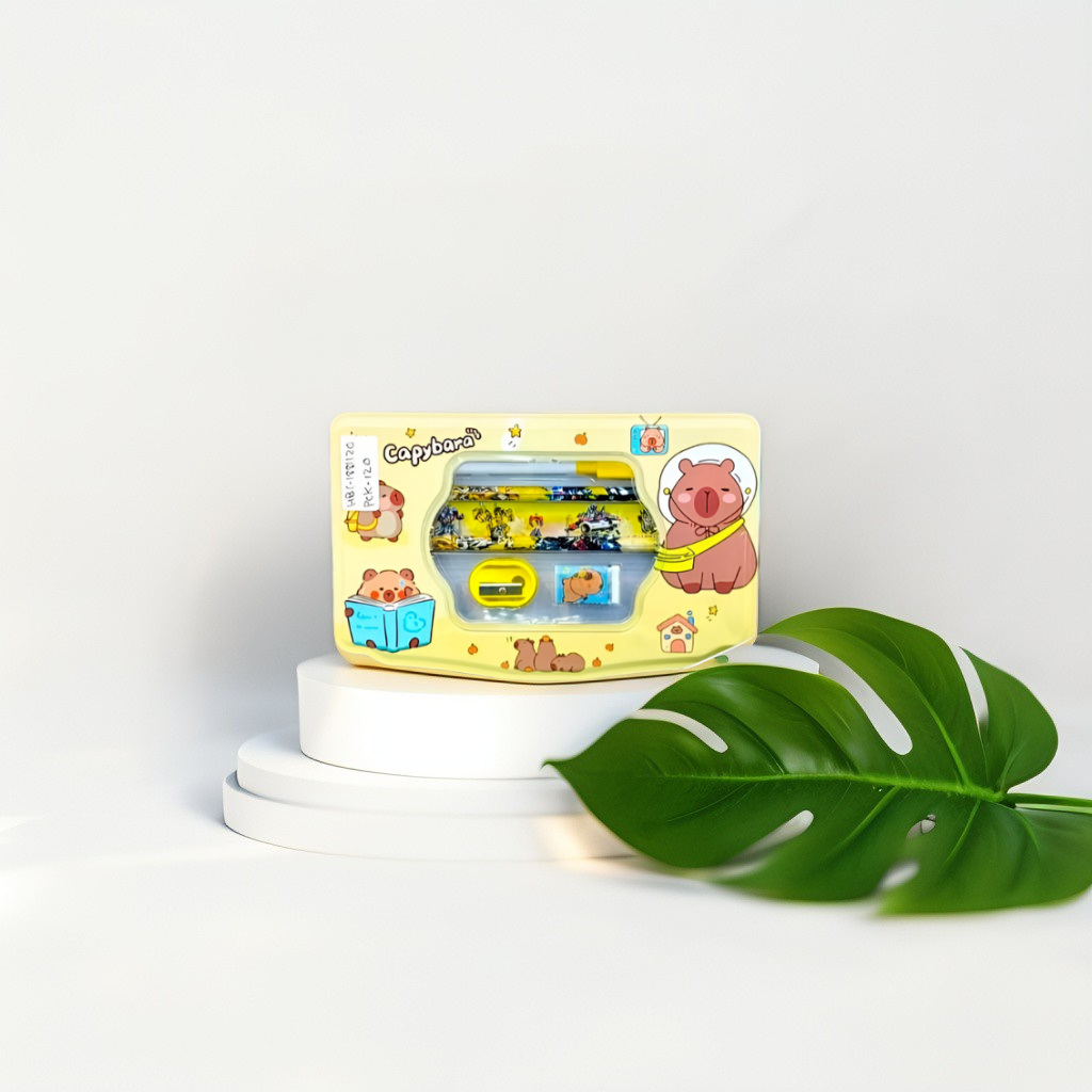 Yellow - Cute Capybara Pencil Case | 3D Design Stationery Pouch for Girls | Back to School Organizer Gift NOVHBC-1881120.