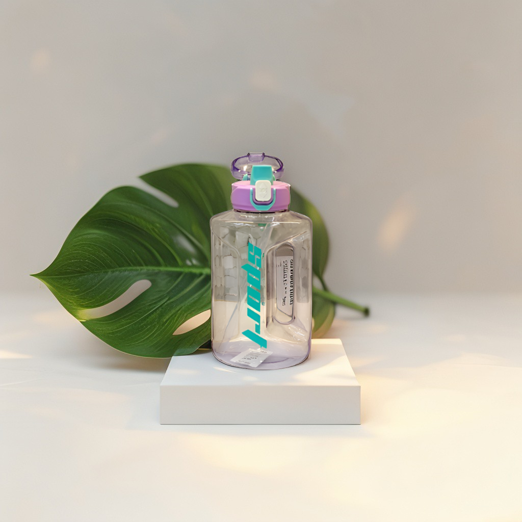 Turquoise - Sport Water Bottle 1350ml with Handle | Leakproof & Portable Hydration for Gym & School | BPA-Free Drink Bottle NOVGBT-50668.