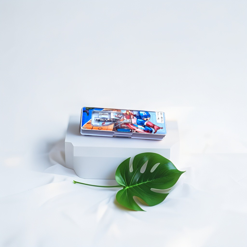 Captain America Multi-Compartment Pencil Box for Boys | Avengers Pop-Up Stationery Case with Built-in Sharpener | Back to School Supplies NOVHBC-1881121.