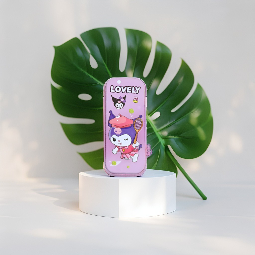 Lavender - Cute Kuromi Hard Shell Pencil Case | Lovely Tin Stationery Box for Girls | Kawaii Back to School Organizer Gift NOVHBC-1881229.