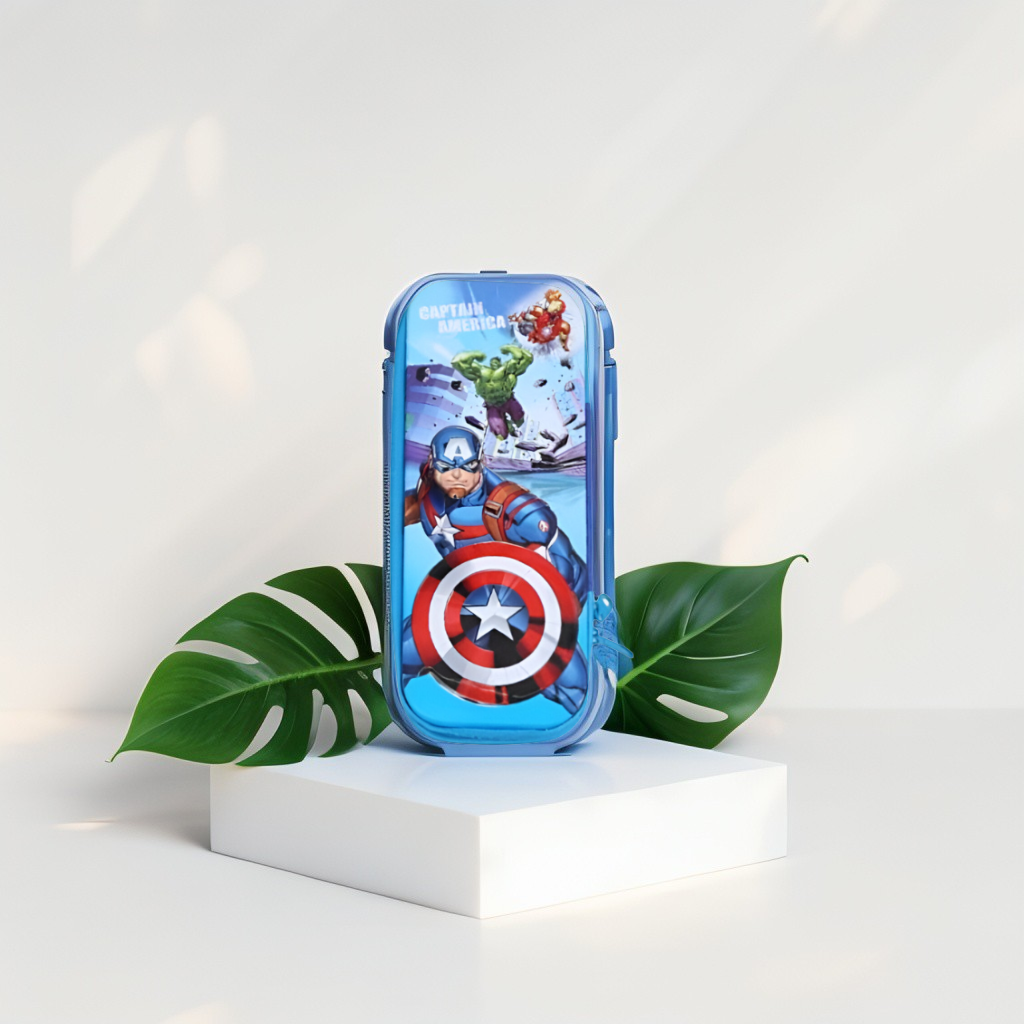 Captain America & Hulk Tin Pencil Case | Marvel Avengers Back to School Supplies Organizer | Metal Box for Boys NOVHBC-1881229.