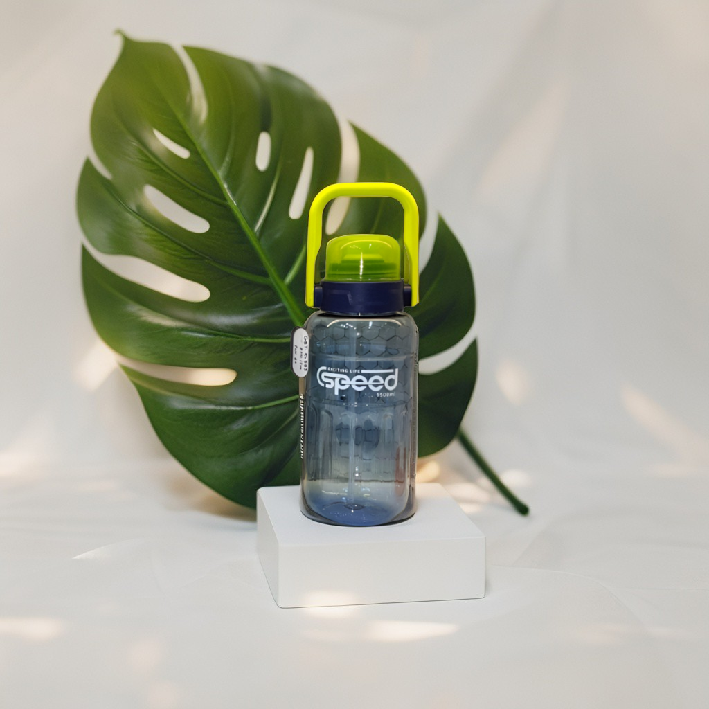 Blue - Speed 1500ML Water Bottle with Straw | Portable & Leakproof Gym Bottle | Large Capacity BPA-Free Hydration Gift  NOVGBT-50583.