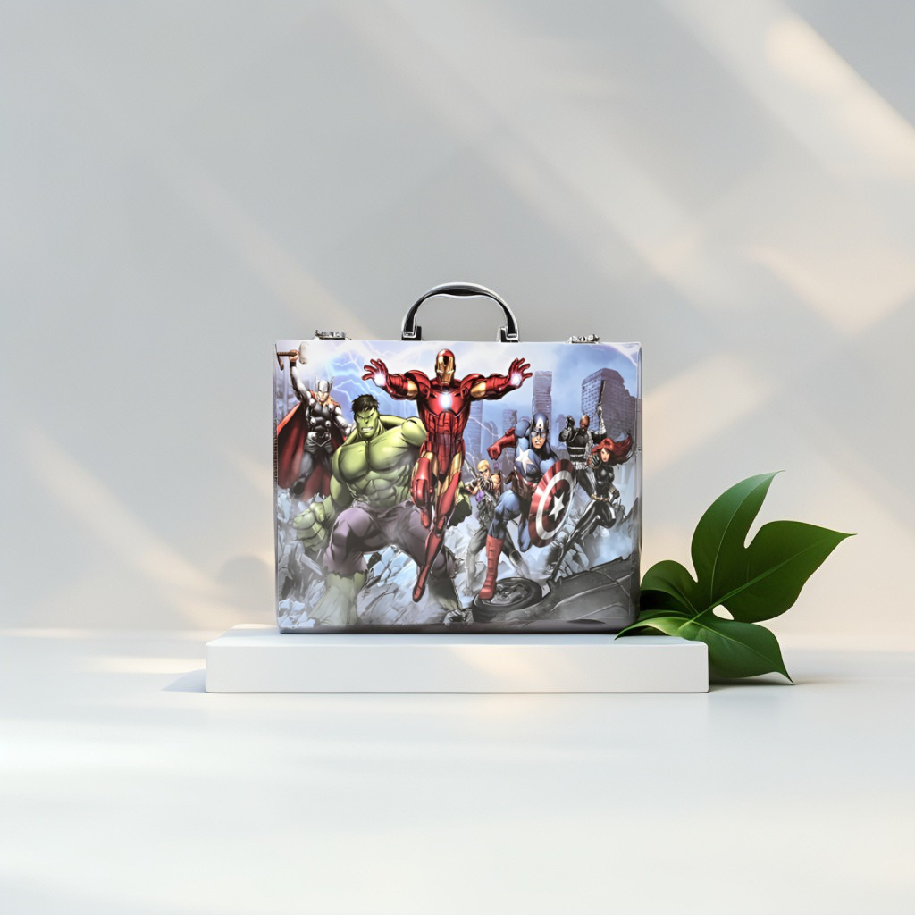 Avengers 50-Piece Art & Coloring Kit | Marvel Superhero Briefcase with Art Supplies | Back to School Gift for Boys NOVHBC-188308.