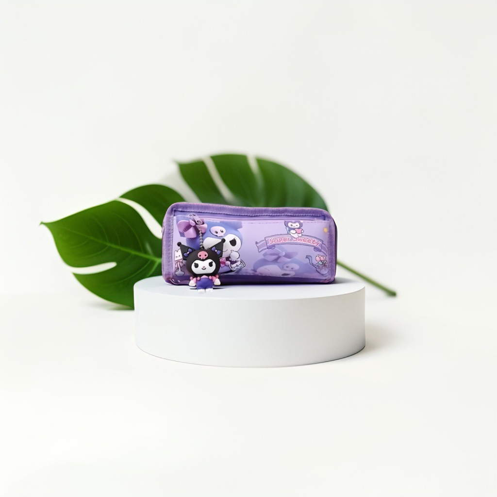Sanrio Inspired Pencil Pouch | Cute Kuromi, My Melody & Pompompurin Style Pen Bags | Kawaii Stationery Organizer Gift NOVHBC-188986.