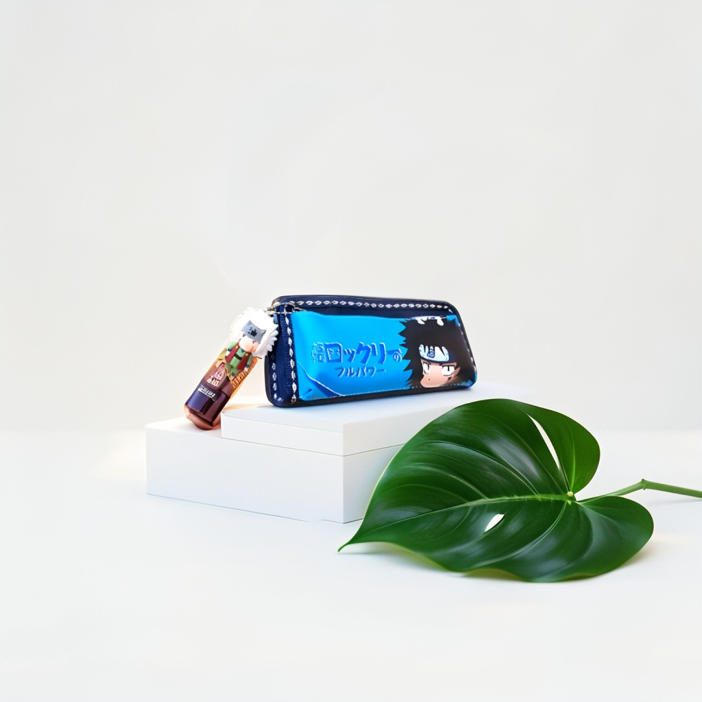 Blue - Naruto Anime Pencil Pouch | Kakashi, Naruto & Sasuke Themed Pen Case | Japanese Manga Stationery Organizer Gift NOVHBC-188990.