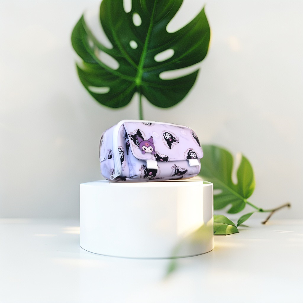 Sanrio Inspired Pencil Pouch | Cute Kuromi, My Melody & Pompompurin Style Pen Bags | Kawaii Stationery Organizer Gift  NOVHBC-188960.