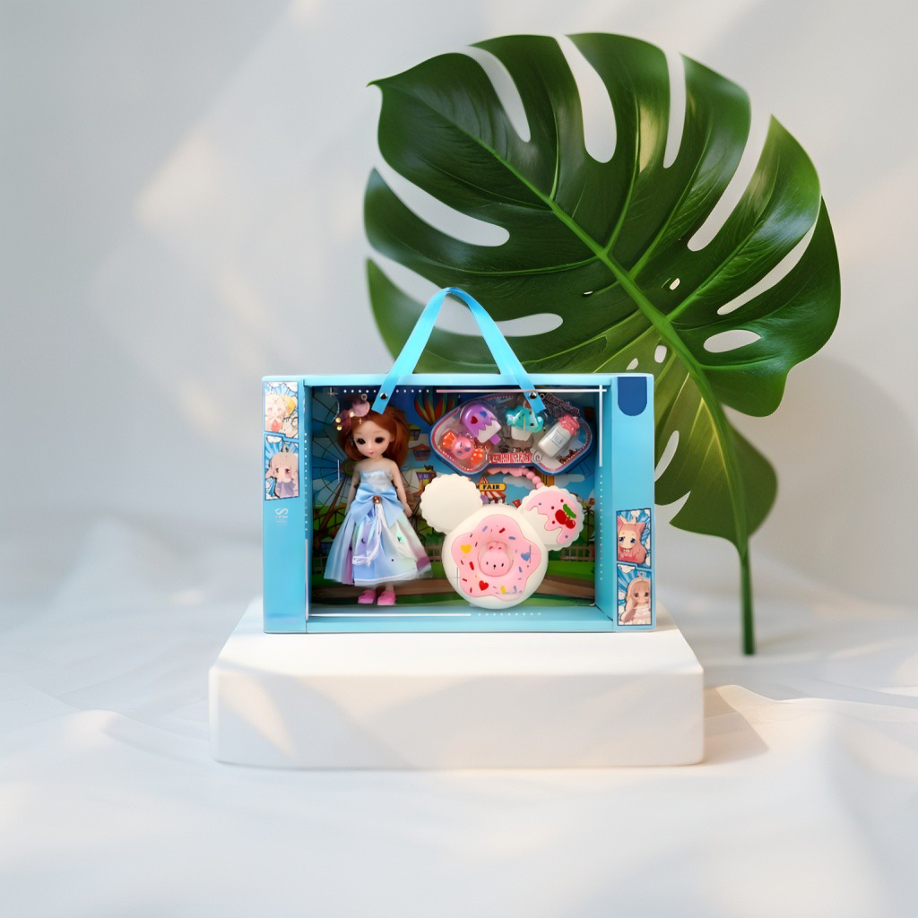 Candy Toll Barbie Playset for Kids – Includes Barbie Inspired Doll with Pretend Food Items & Candy Shop Accessories Playset for Kids - LMI13114.