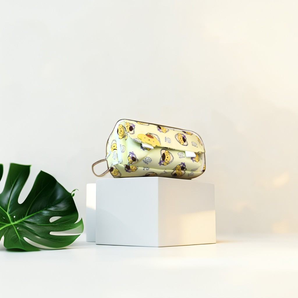 Yellow - Sanrio Inspired Pencil Pouch | Cute Kuromi, My Melody & Pompompurin Style Pen Bags | Kawaii Stationery Organizer Gift  NOVHBC-188960.