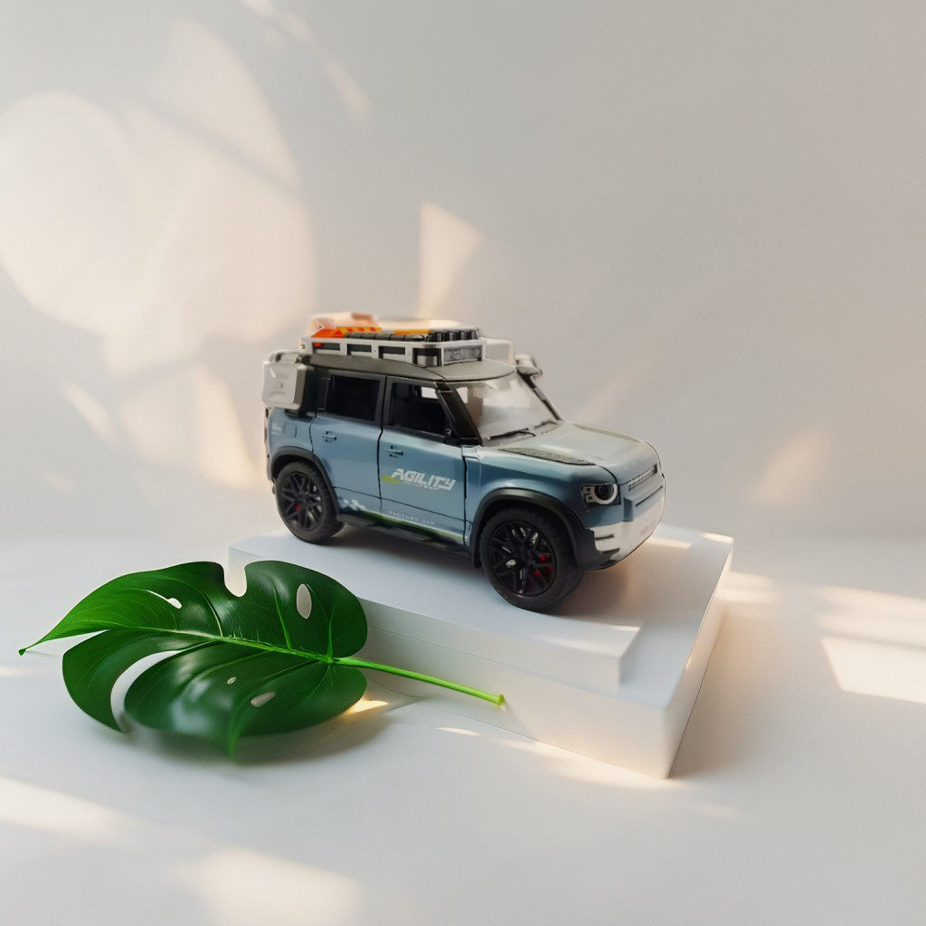 Defender Style Metal Diecast Police SUV Toy Car | Pullback with Lights & Sounds | Rescue Vehicle Model for Kids LMID700-07.