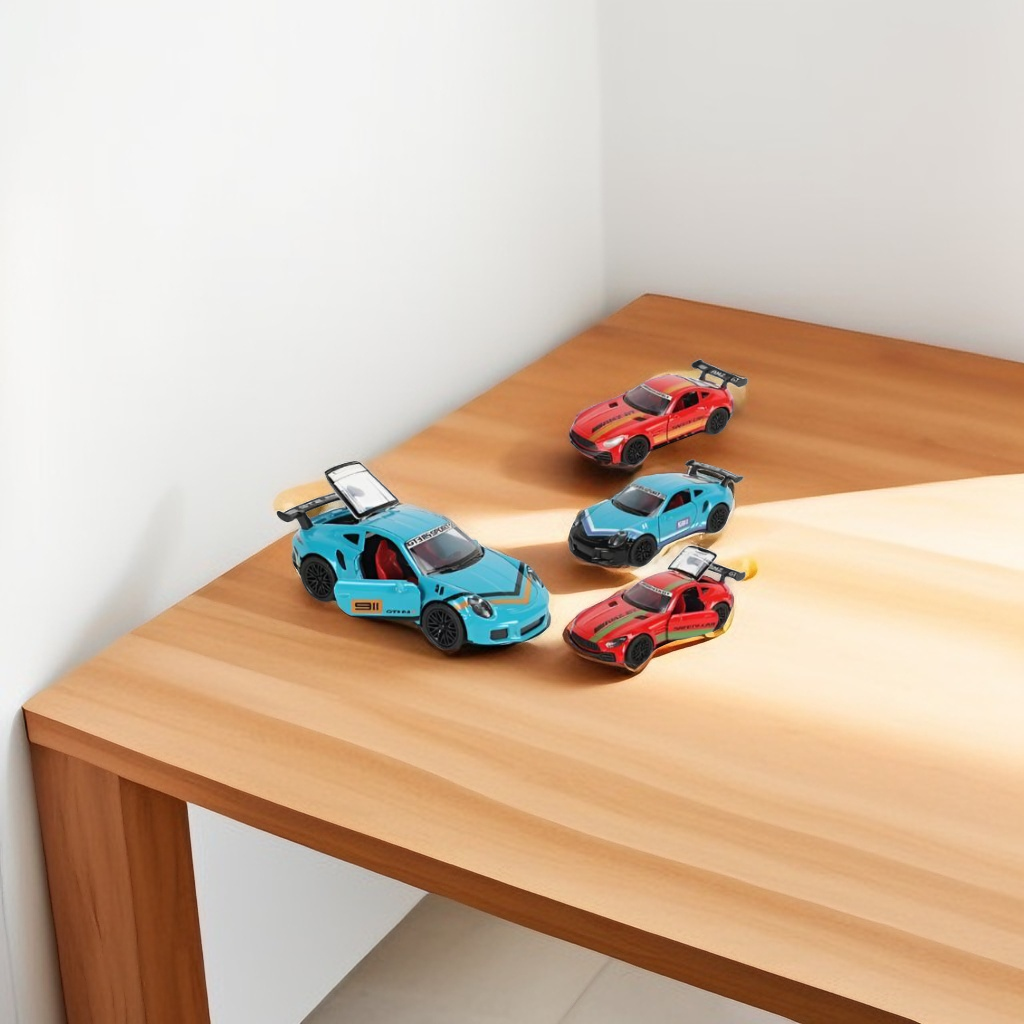Ultimate Mini Racers – Diecast Cars Pack of 4 Scale 1:36 Pull Back Toy Cars with Light & Sound for Kids LMI15132.
