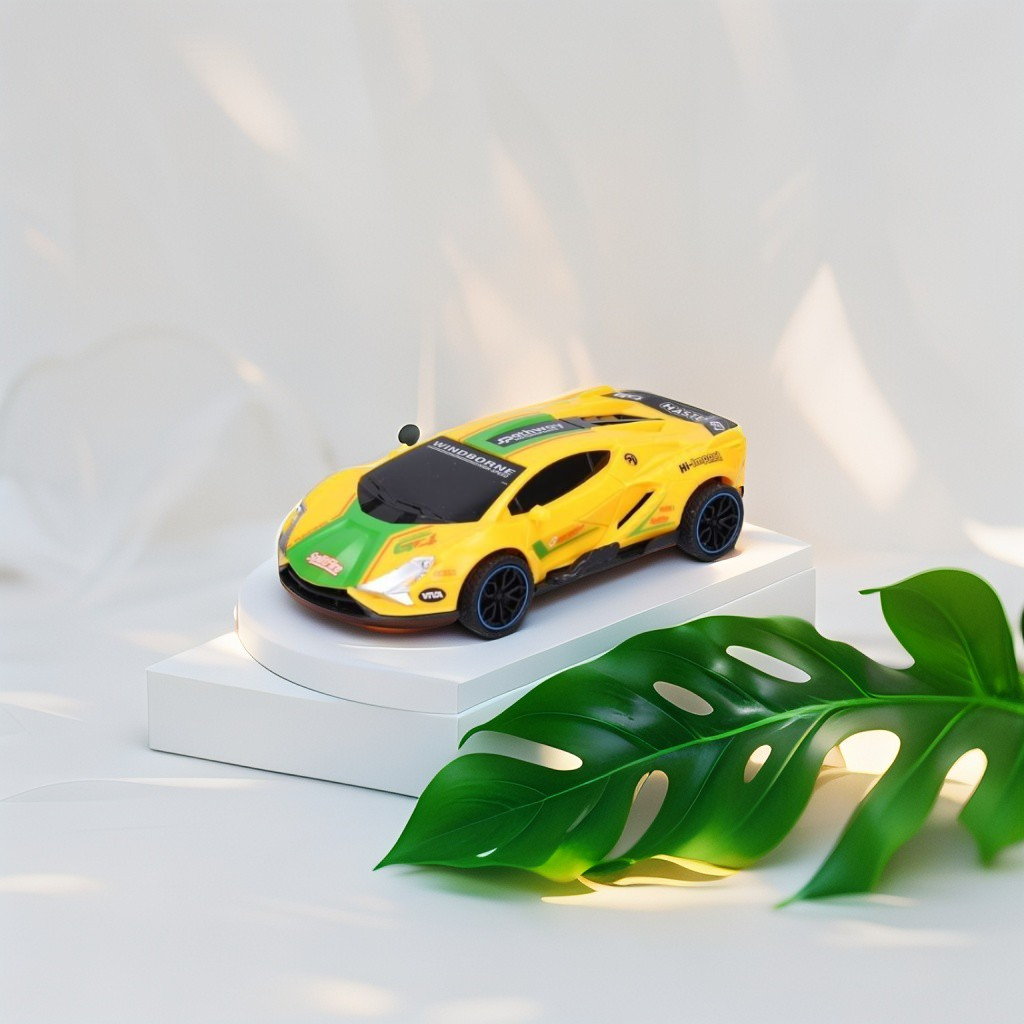 Yellow - DriftRacer – Pull-Back Drift Sports Car Toy for Kids | High-Speed Action Vehicle with Sleek Design LMI12909.