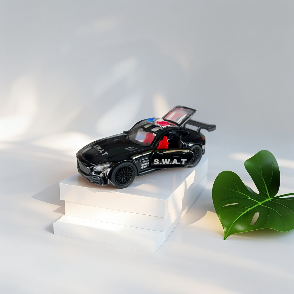 Porsche Police Diecast Car Toy – Opening Doors, Realistic Design, Durable Metal Model for Kids Scale 1:36 LMI15316.