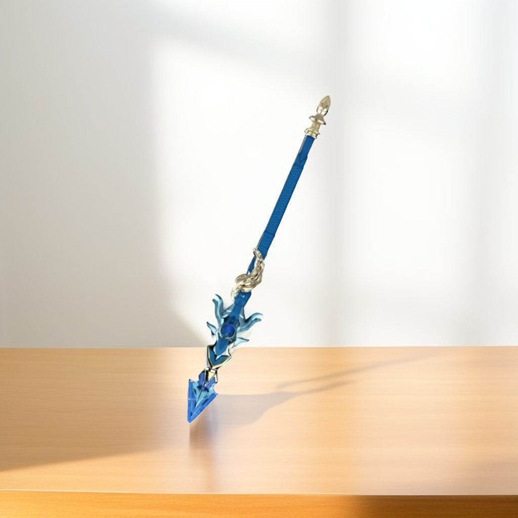 Blue Crystal Mage Staff Miniature - Icy Water Element Weapon NX12494