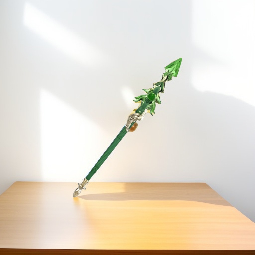Green Crystal Miniature Staff Prop - Nature / Poison Element Collectible NX12494