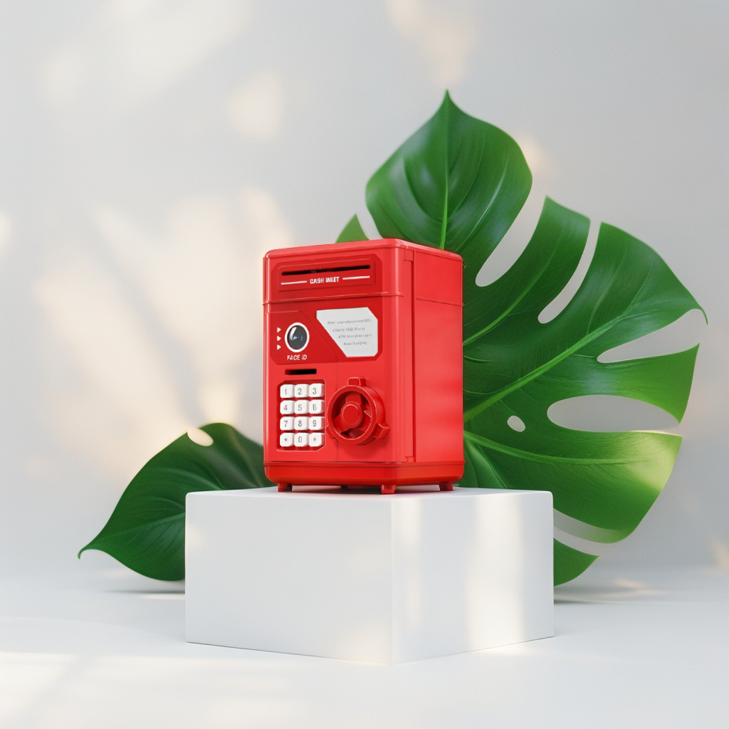 CashMate – Kids’ Piggy Bank ATM Box for Coin & Cash Savings with Fun Entrance NX15688.