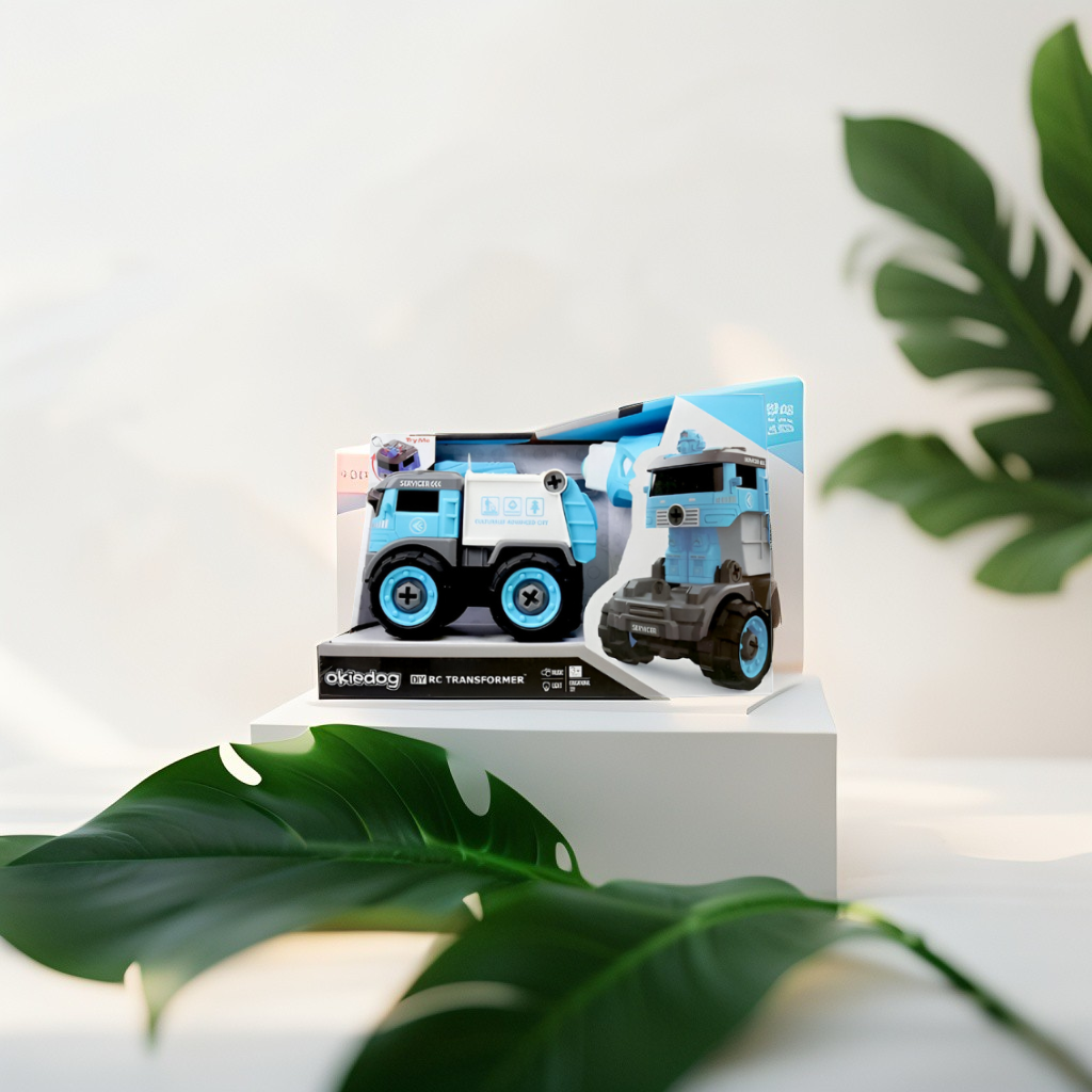 Sanitation Garbage Truck Toy – Transformable Educational Creative Toy with Screwdriver NX15604.