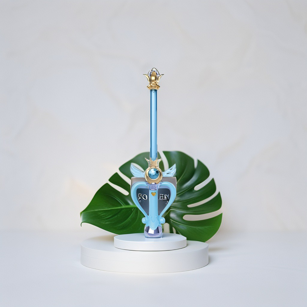 Sailor Moon Eternal Tiare & Moon Power Tiare Replica blue Gold Scepter Cosplay Prop NX15693