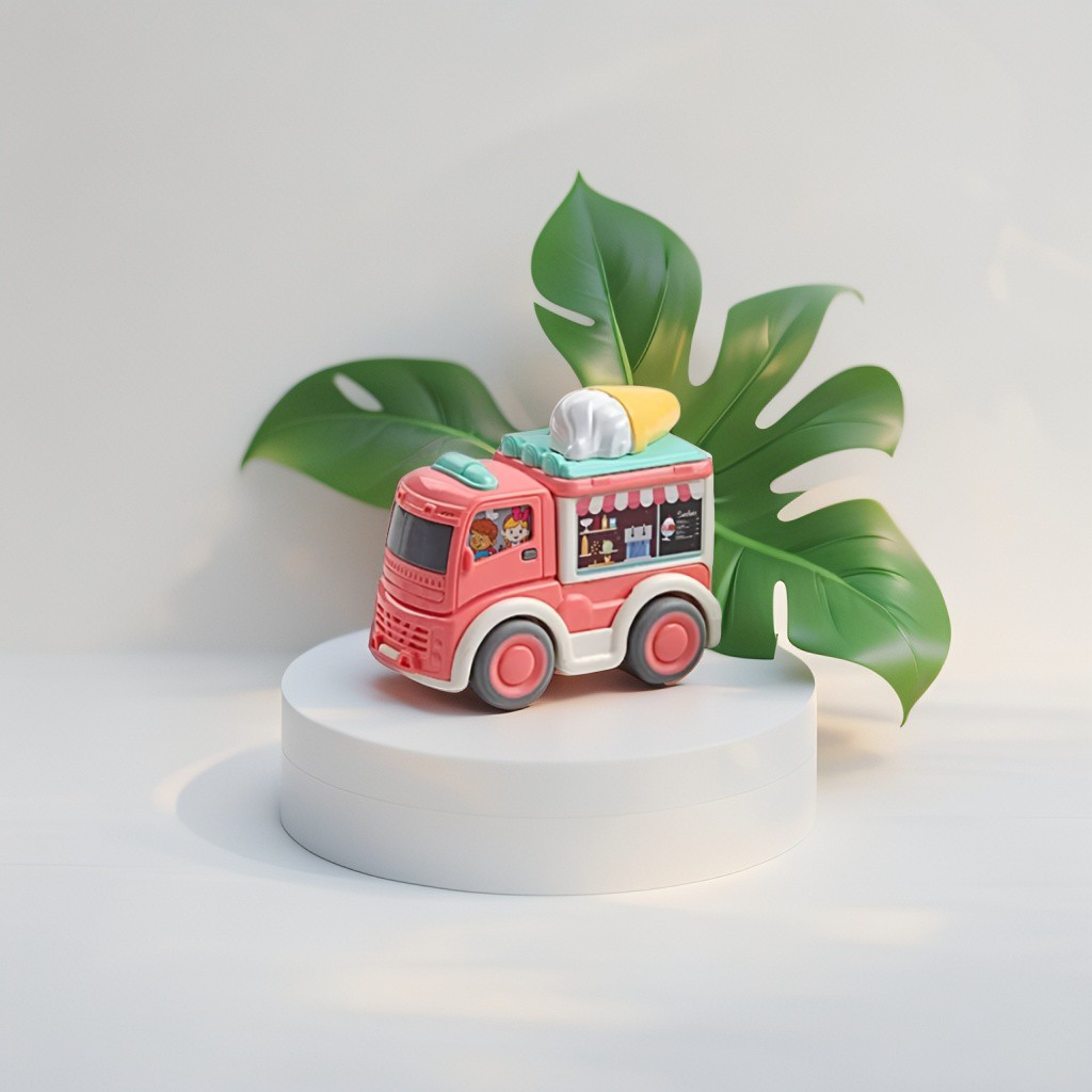 SnackRide – Pack of 3 Pull-Back Food Trucks for Kids | Colorful Mini Food Van Toy Set for Creative Street Play LMI14643.