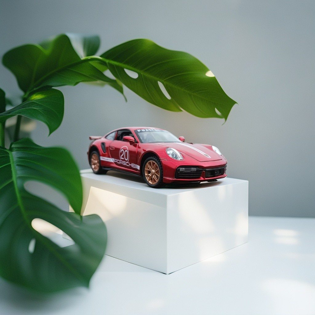 Red - Porsche 911 Turbo S Model Metal Diecast Car Scale 1:24 LMI13754.