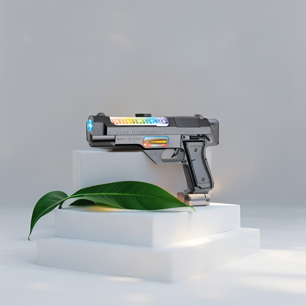 Imitate True Firepower – Battery Operated Machine Gun Toy for Kids | Flashing Lights & Realistic Sound | Colorful Army Design LMI14751.