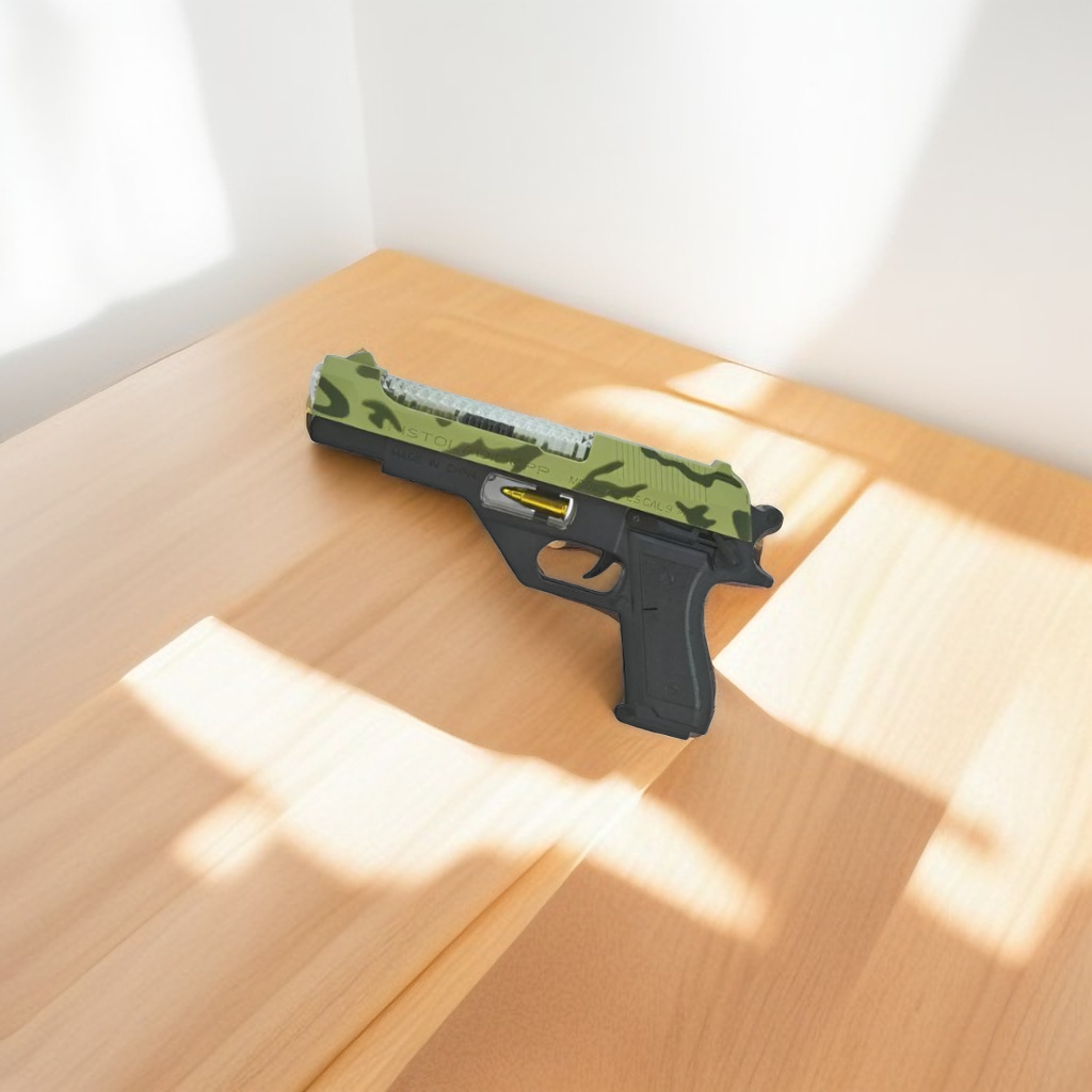 Jungle Assault Lonely Eagle – Lonely Eagle Camo Pistol Toy Gun for Kids | Flashing Lights & Sounds | Army Role Play Toy Gun LMI15085.