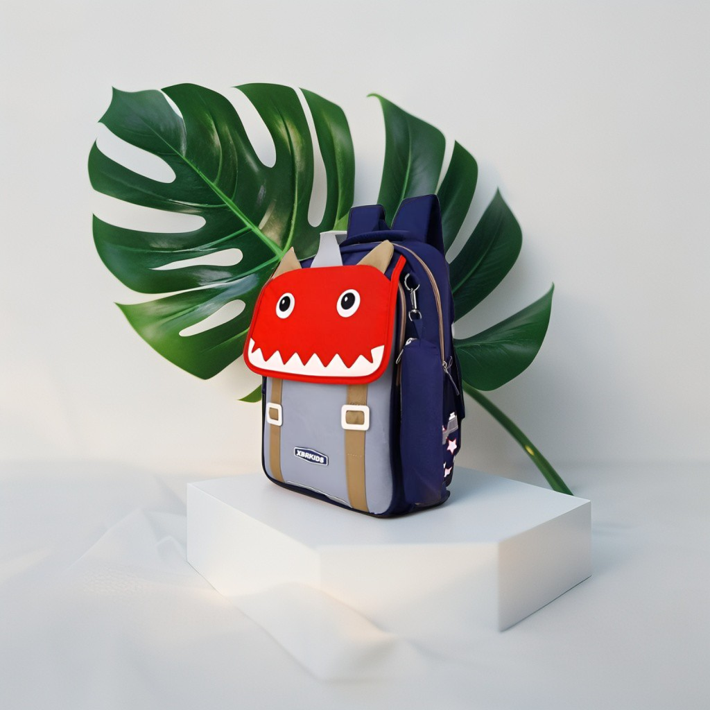 JurraBag – Cute Dinosaur Backpack for Kids with Safety Belt | Large Capacity School Bag | Fun & Comfortable Design NOVGBT2473.