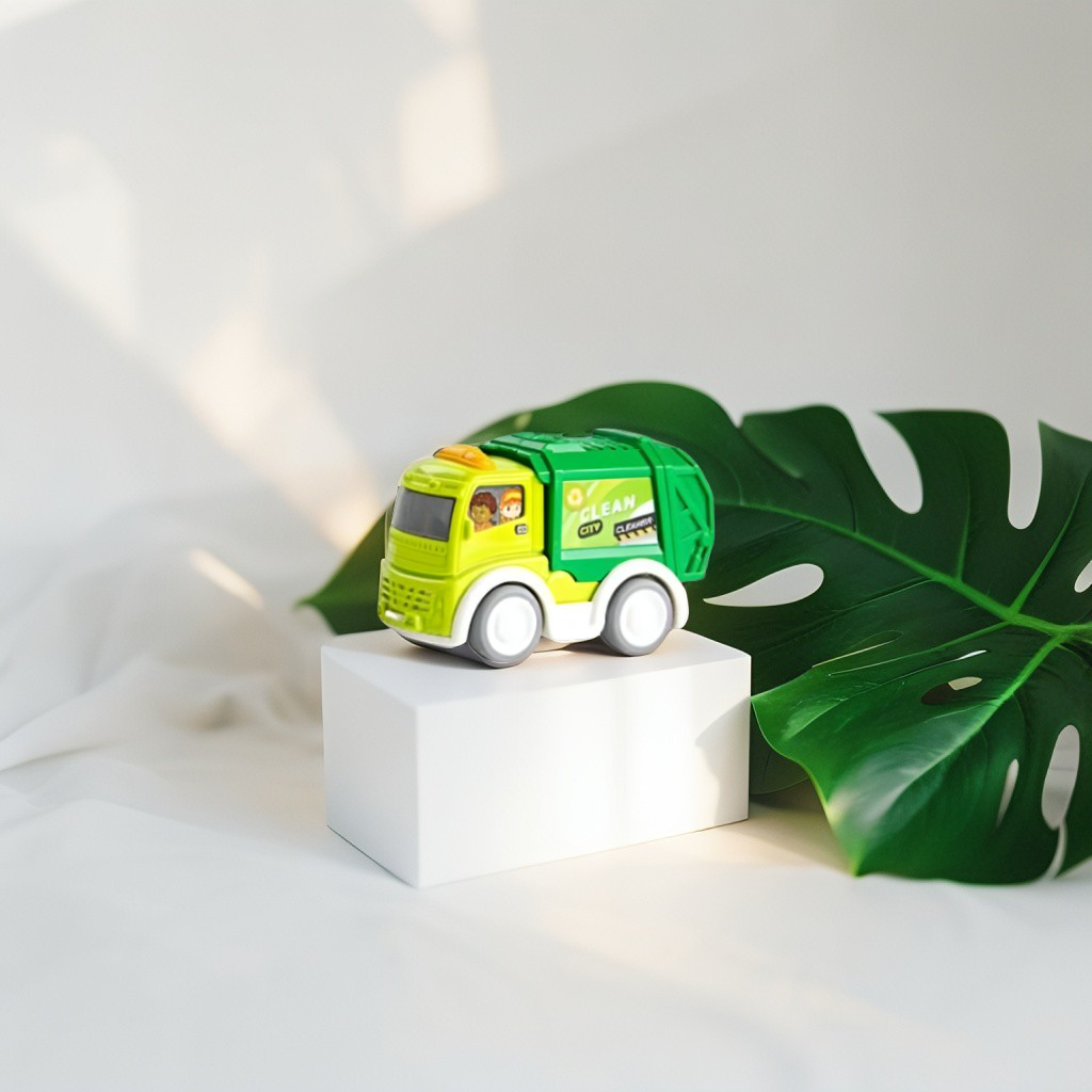 TruckMaster – Pack of 3 Pullback Construction Vehicles for Kids | JCB, Cement Mixer & Garbage Truck Toy Set LMI14652.