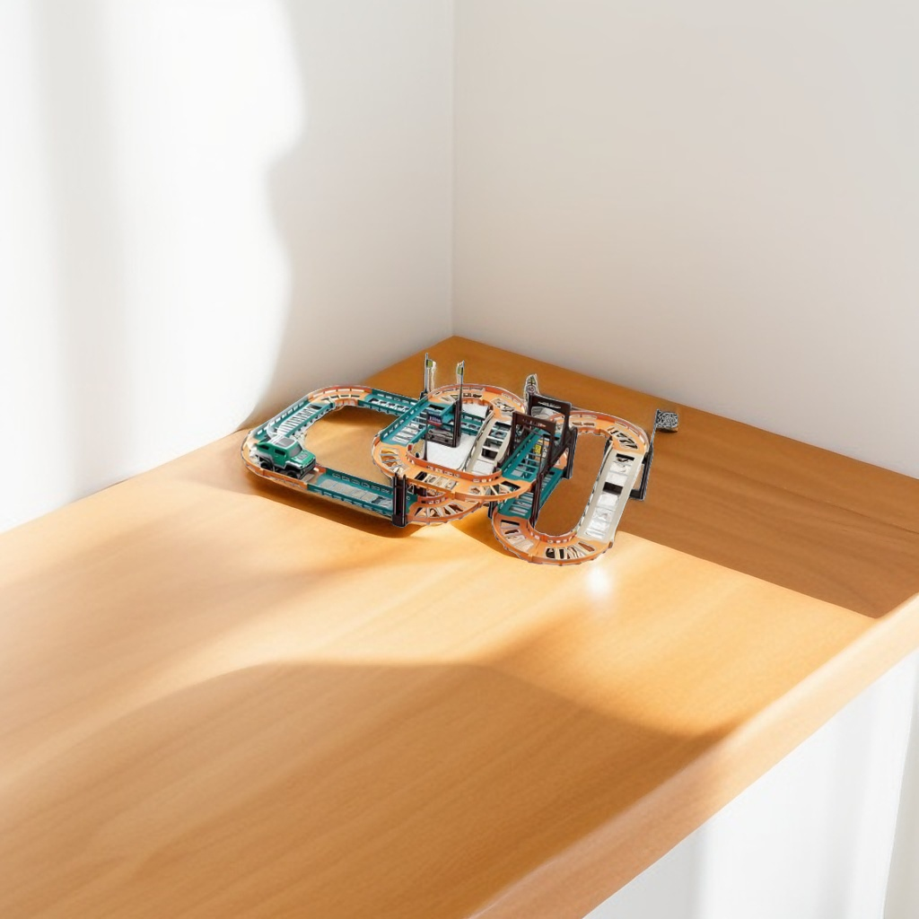 DinoRush – 50-Piece Dinosaur Track Set for Kids | Light & Sound Plastic Track Game with Dino Car & Battery Operation LMI12248.