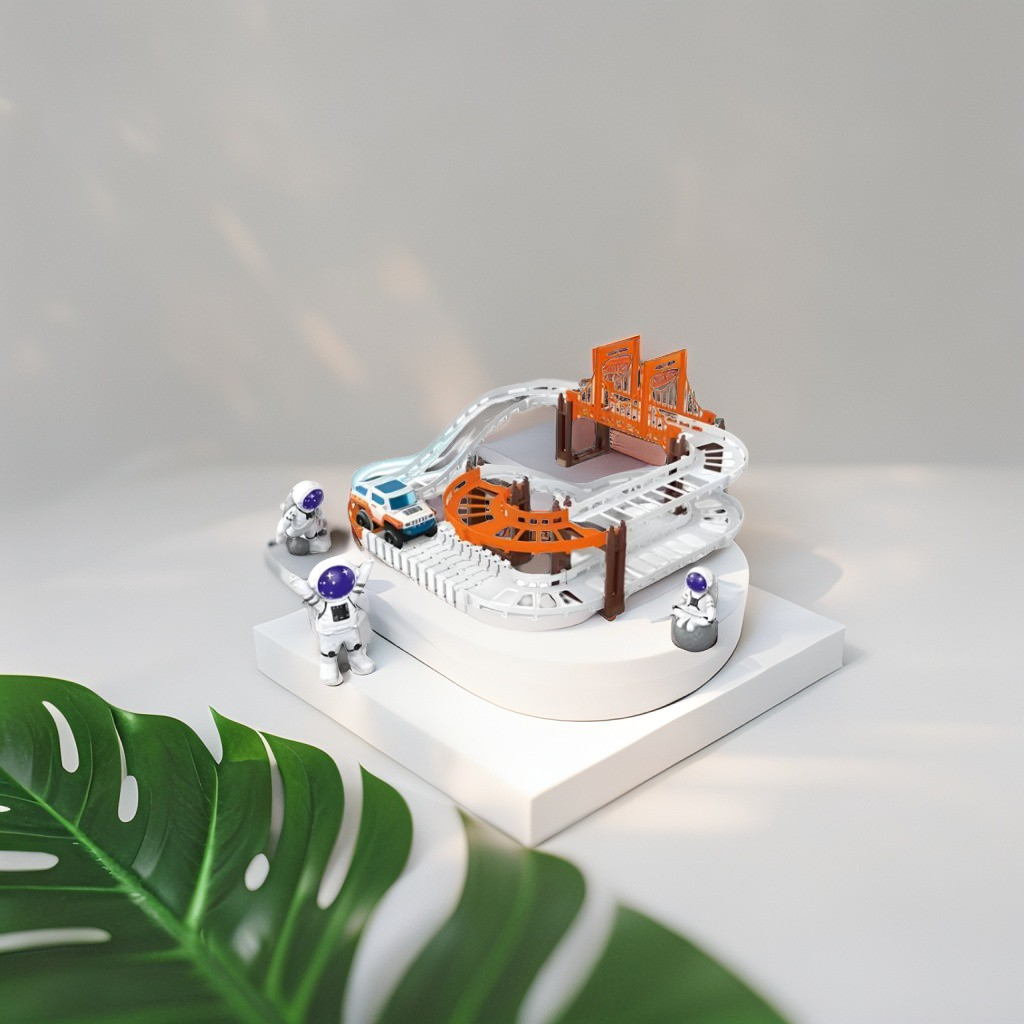 SpaceRacer – 38-Piece Outer Space Slot Car Track Toy for Kids | DIY Railway Set by Star Impex LMI13470.