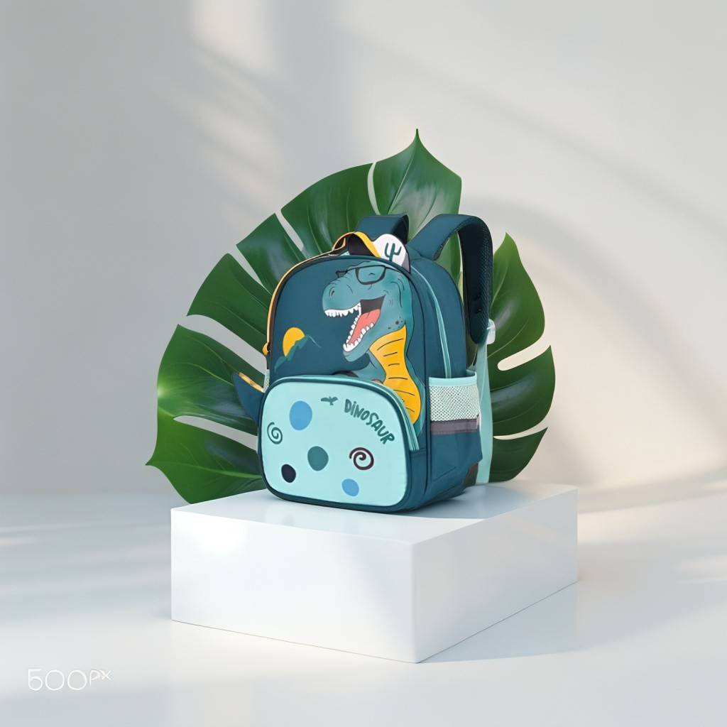 RaptorBag – Cute Dinosaur Print Bag for Kids | Waterproof School Backpack | Large Capacity & Fun Design NOVGBT2487.