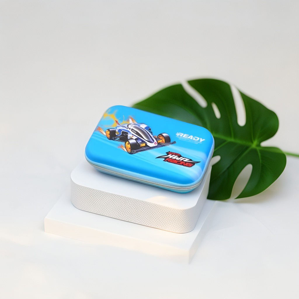 Blue - TurboVroom – Sports Car Blister Pouch for Kids | Single Chain Pencil Case | Stylish & Speedy Stationery Bag NOV8792.