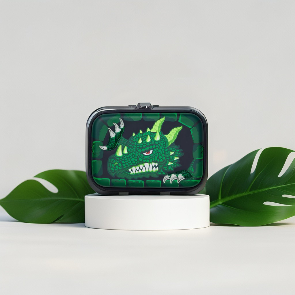 Green - Crocster – Crocodile Face Pencil Pouch for Kids | Single Chain Case | Fun Animal Design for Colour Pens & Stationery NOV8556.