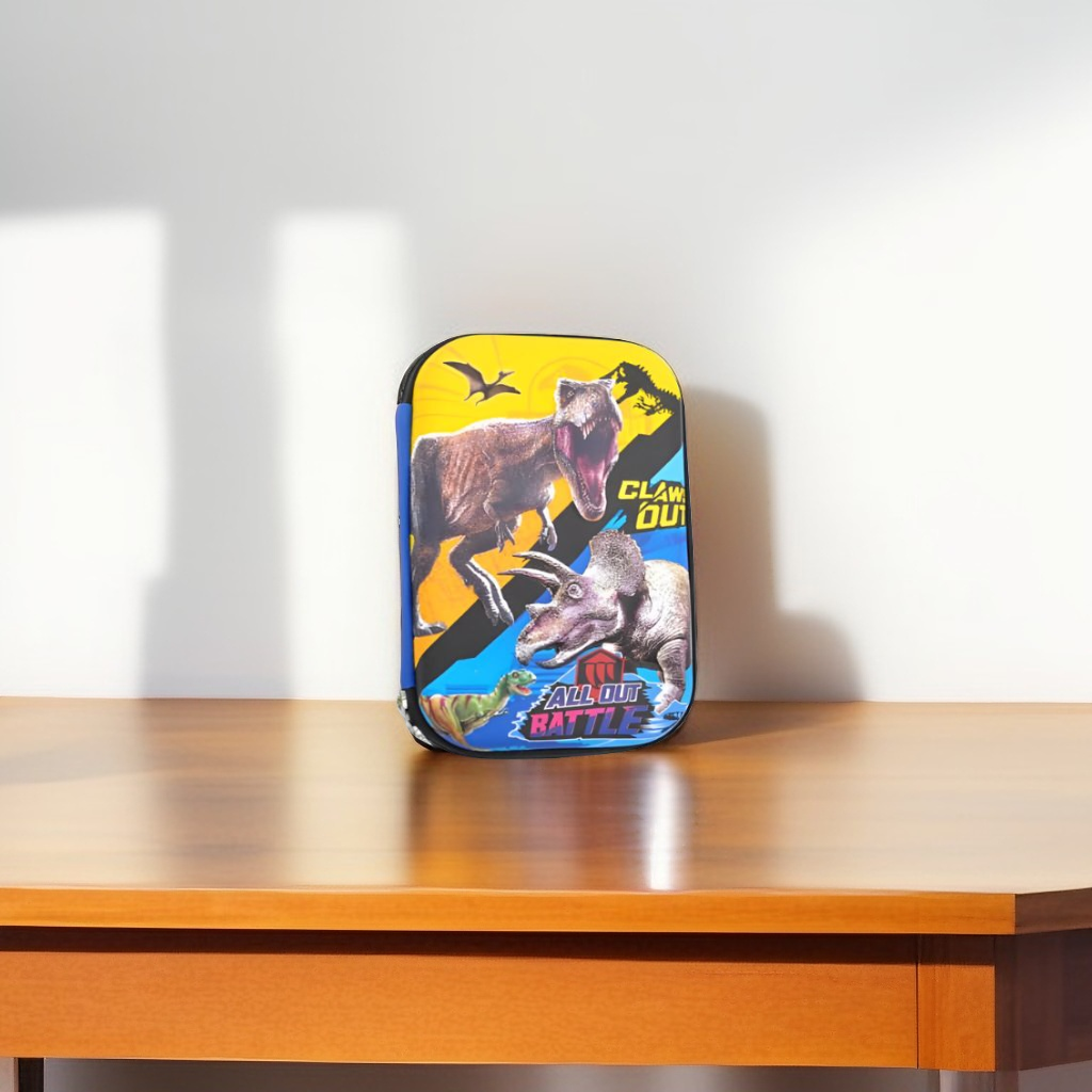 DinoJoy – Good Dinosaur Pouch for Kids | Single Chain Pencil Case | Cute & Durable Stationery Bag NOV7504.