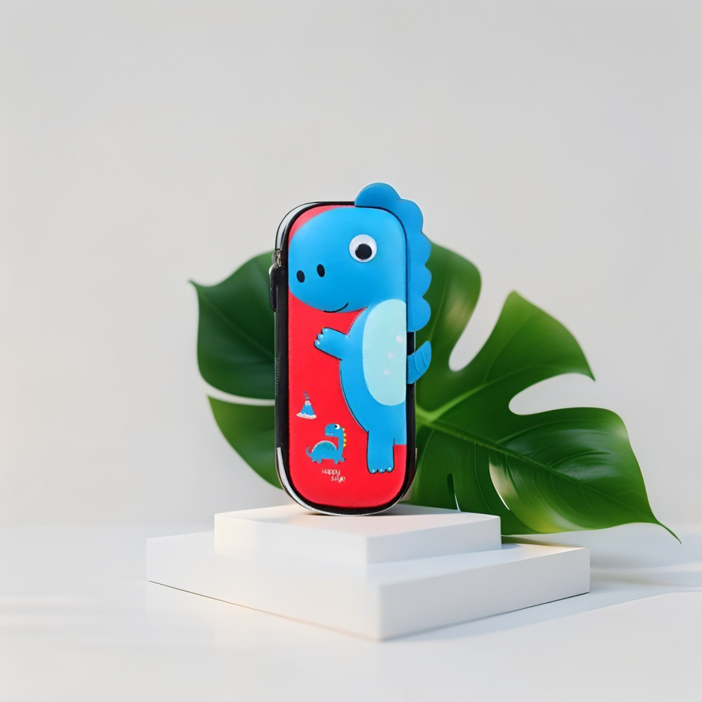 DinoZip – 3D Dinosaur Pouch for Kids | Large Storage Single Chain Pencil Case | Cute & Durable NOV3274.