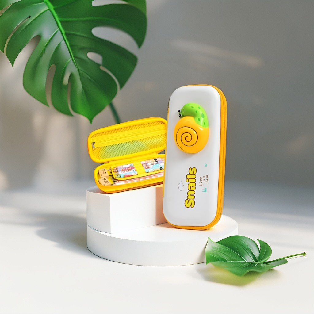 SnailyPop – 3D Snail Pouch for Kids | Single Chain Decompression Design | Large Storage Pencil Case NOV3163.