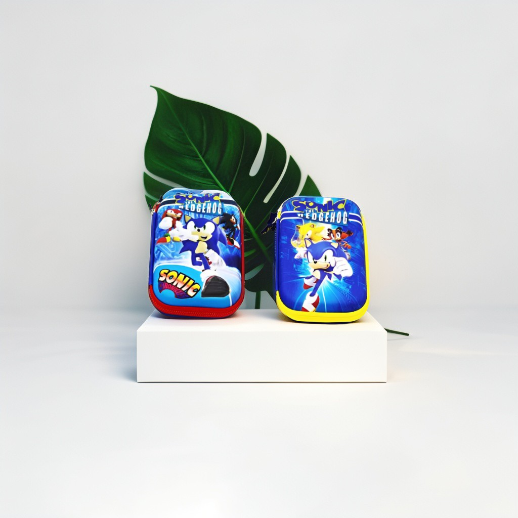 SonicRush – 3D Sonic Runner Pouch for Kids | Single Chain Pencil Case | Fast & Fun Cartoon Stationery Bag NOV7500.