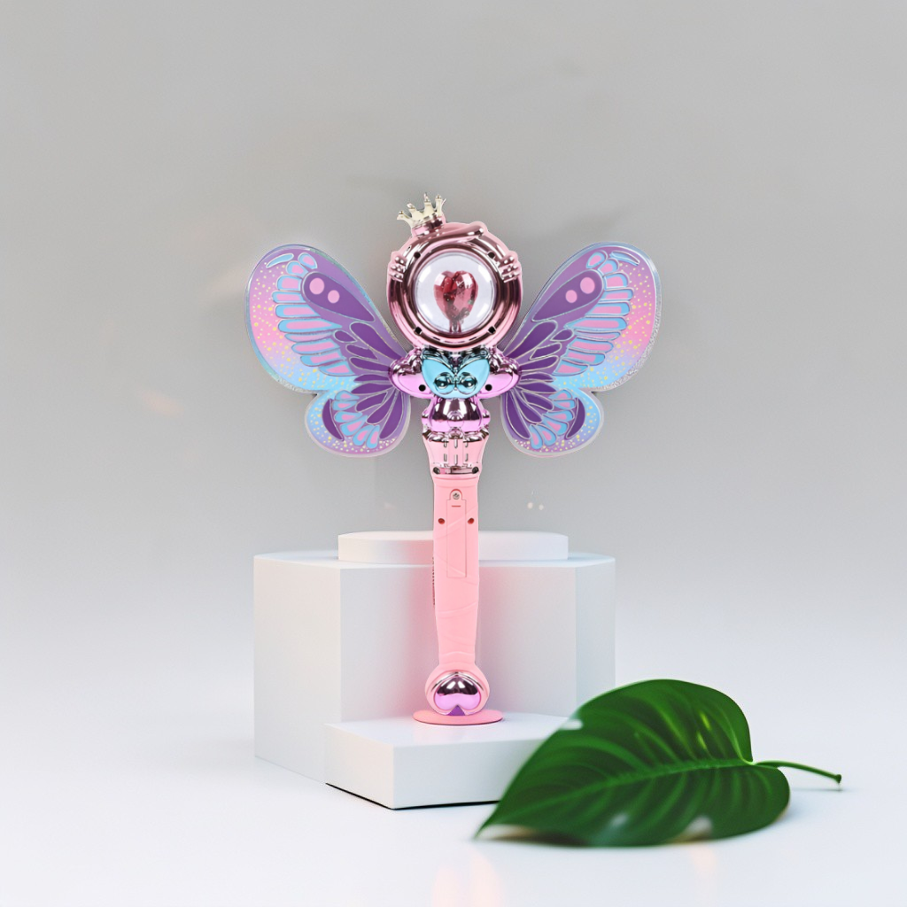 Purple - Magical Fairy Wand Toy for Girls with Light and Sound - Princess Dress Up Accessory NX12392