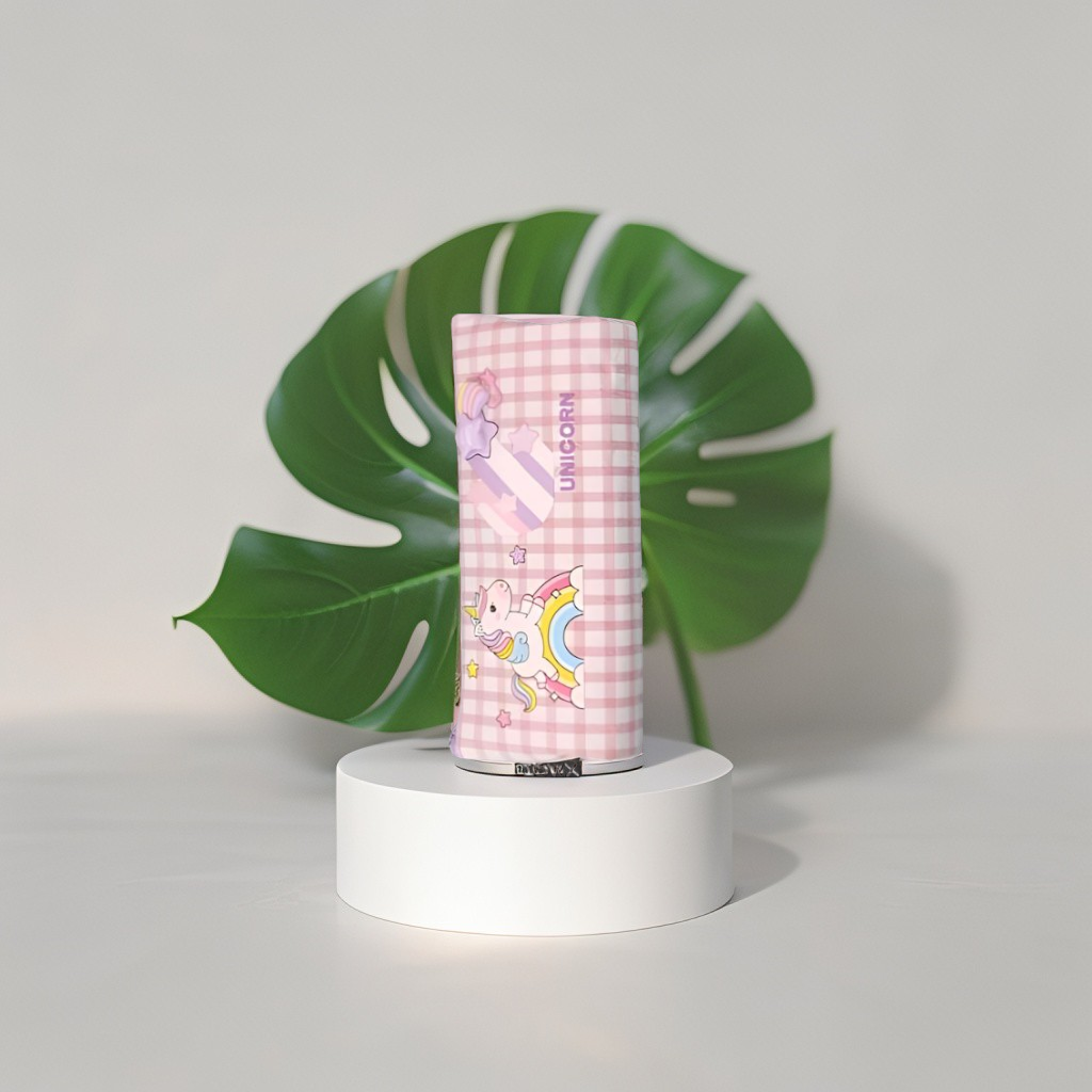 Unicorn Striped Pouch – Single Chain Soft Pouch | Cute & Durable Zipper Bag for Girls NOV6156.