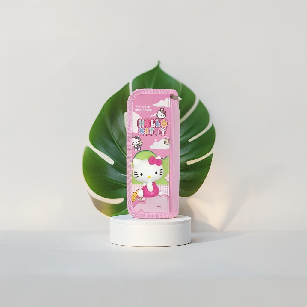 Hello Kitty Squishy Pouch – Double Chain, Blister Card Packing | Cute & Soft Zipper Bag NOV6641.