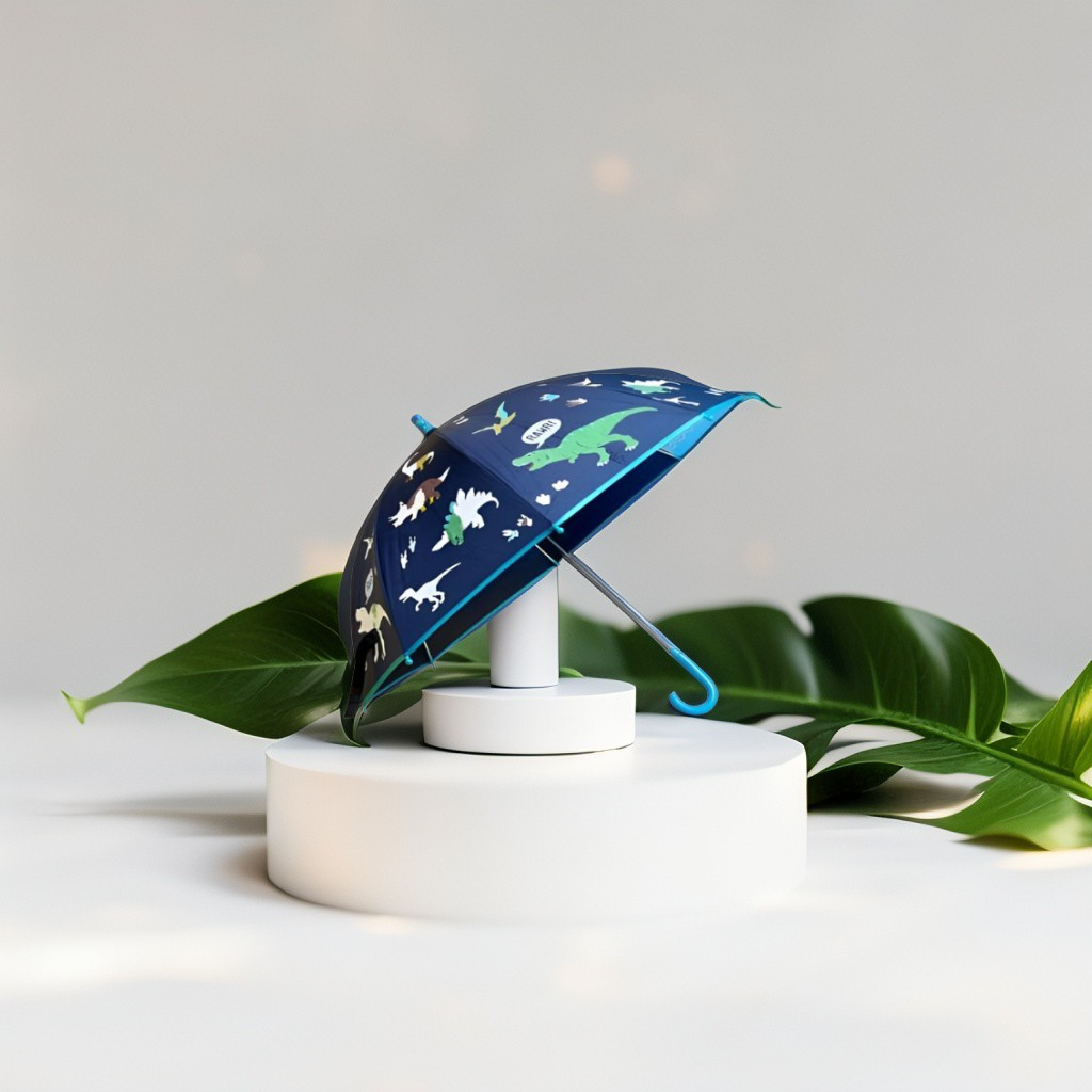 Reptozone – Dinosaur & Reptile Print Kids Umbrella – 50cm Cute & Colorful Rain Protection NOV9853.