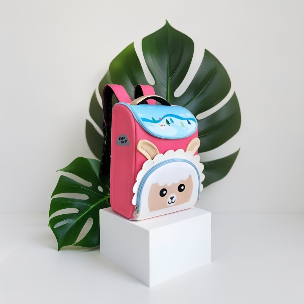 Lambie – Lamb Face Kids Backpack for School, College & Kindergarten | Cute Bag for Girls & Boys NOV5581.