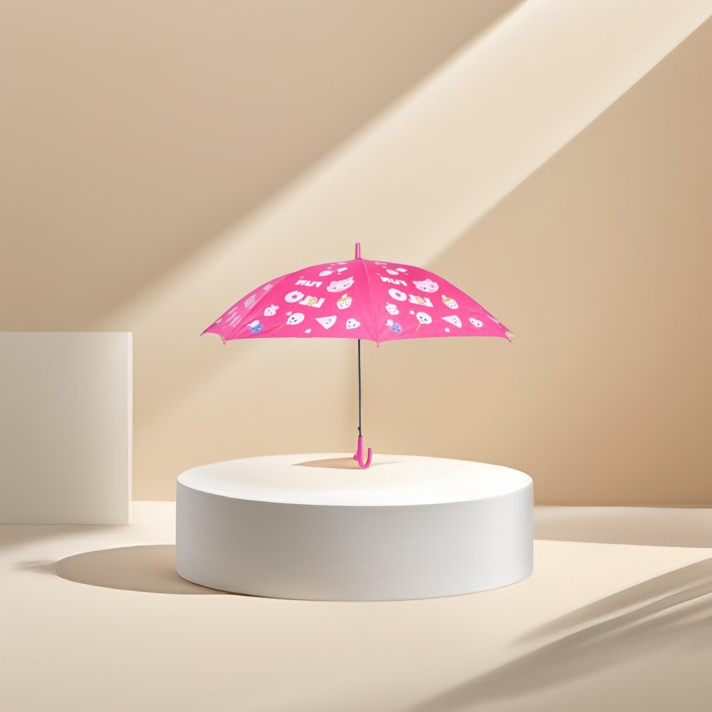 Purrrella - Cute Kitties Print Kids Umbrella - 50cm Lightweight & Colorful Rain Cover NOV9853.