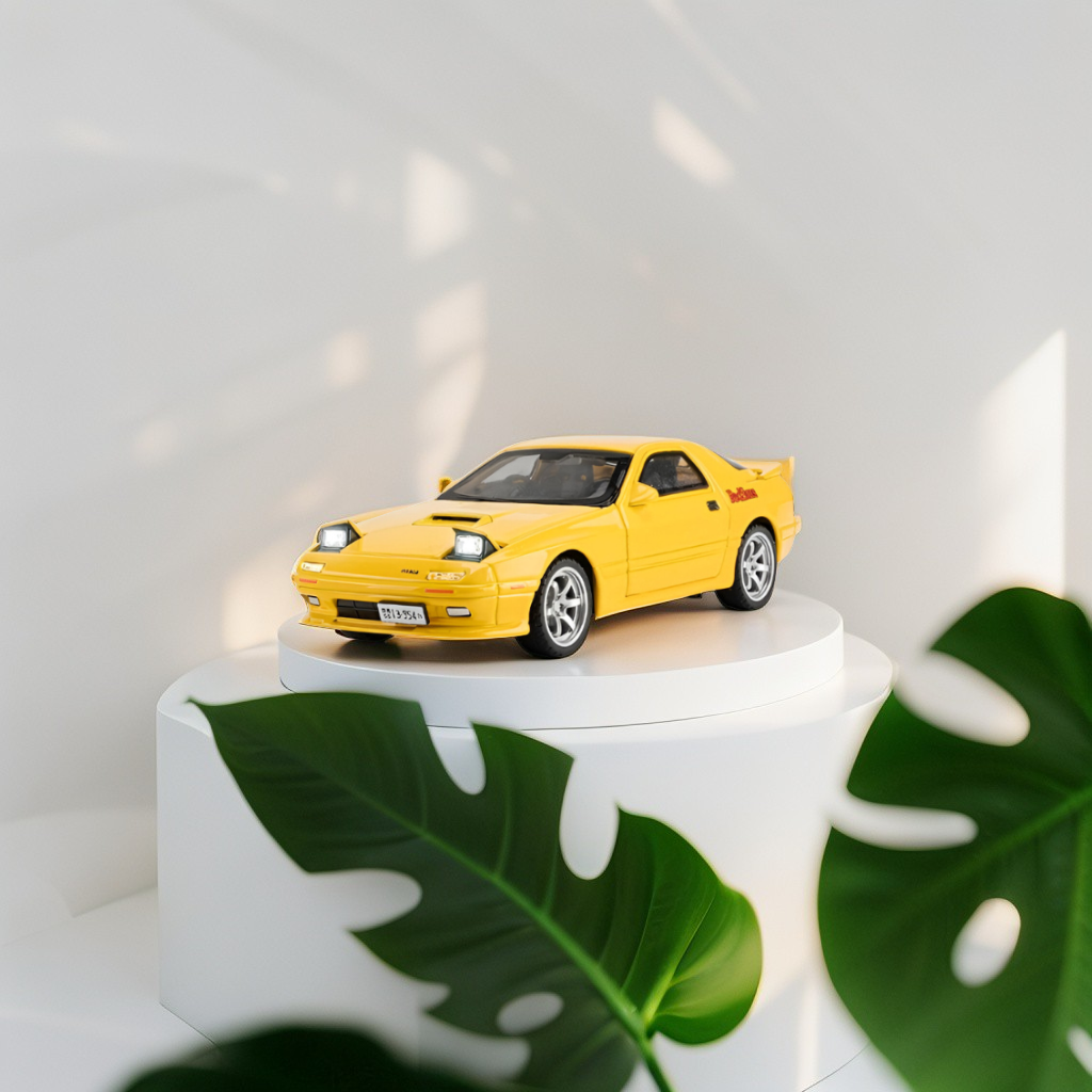 Yellow - Mazda RX-7 Elite Metal Diecast Car - Scale 1:32 - TV5395