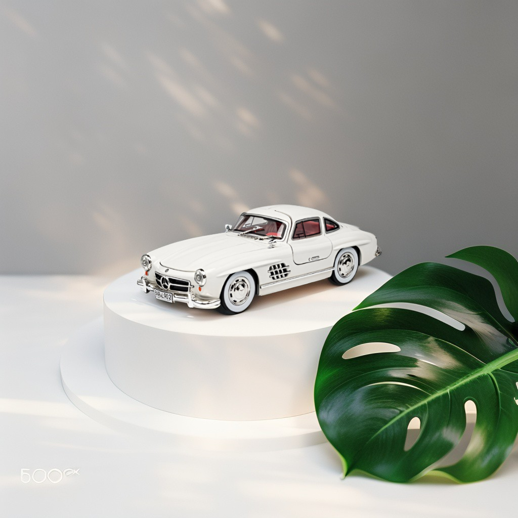 Mercedes Benz 300 SL Gullwing Metal Diecast Car for Kids Scale TV5955.