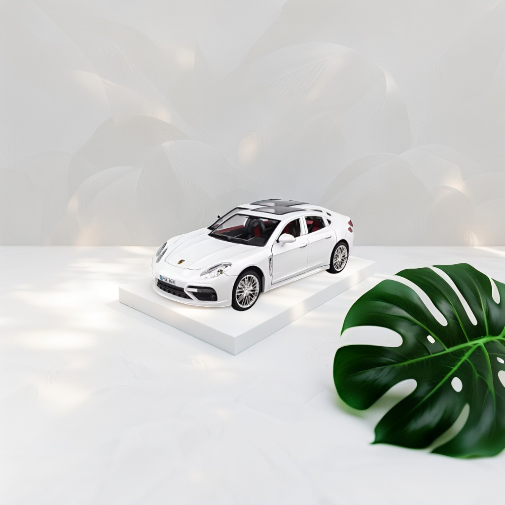 White - Porsche Panamera – Diecast Alloy Sports Car | Miniature Toy with Openable Doors for Kids & Collectors - Scale 1:18 LMI15142.