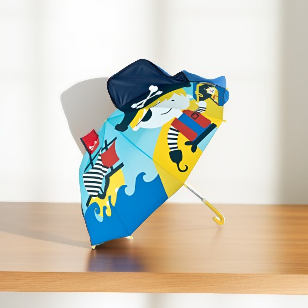 Pirarella - Pirate Umbrella for Kids | Fun & Colorful Rain Protection with Pirate Design NOV6221.