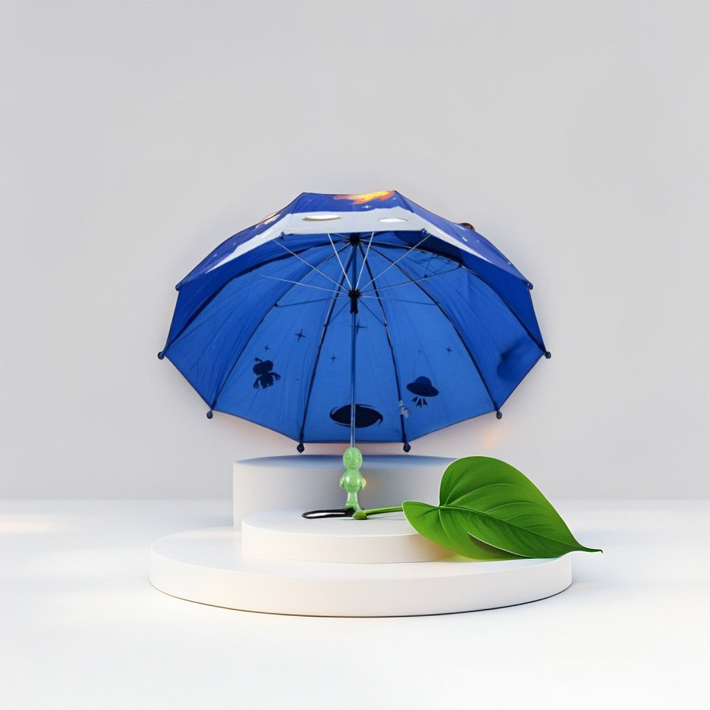 Astro Rocket Umbrella for Kids – Space Explorer Theme, 47cm Fun Rain Gear NOV9696.